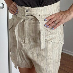 Rag and Bone Beige /navy pinstripe shorts. size 10.